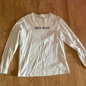 True Religion White Long Sleeve Tee